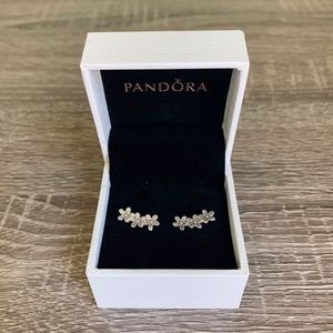 Pandora dazzling daisy silver earrings
